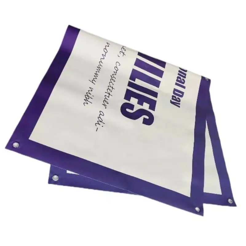 Custom logo advertising banner waterproof outdoor vinyl double side advertising printing banner