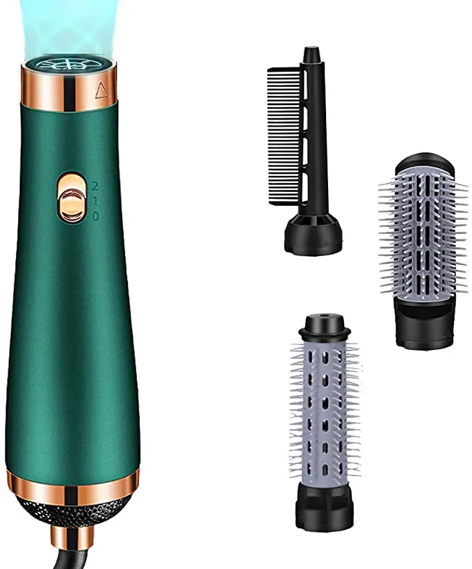 Heat Curler Comb Styler Tools Multifunction Electric Hair Straightener blow dryer brush 5 in