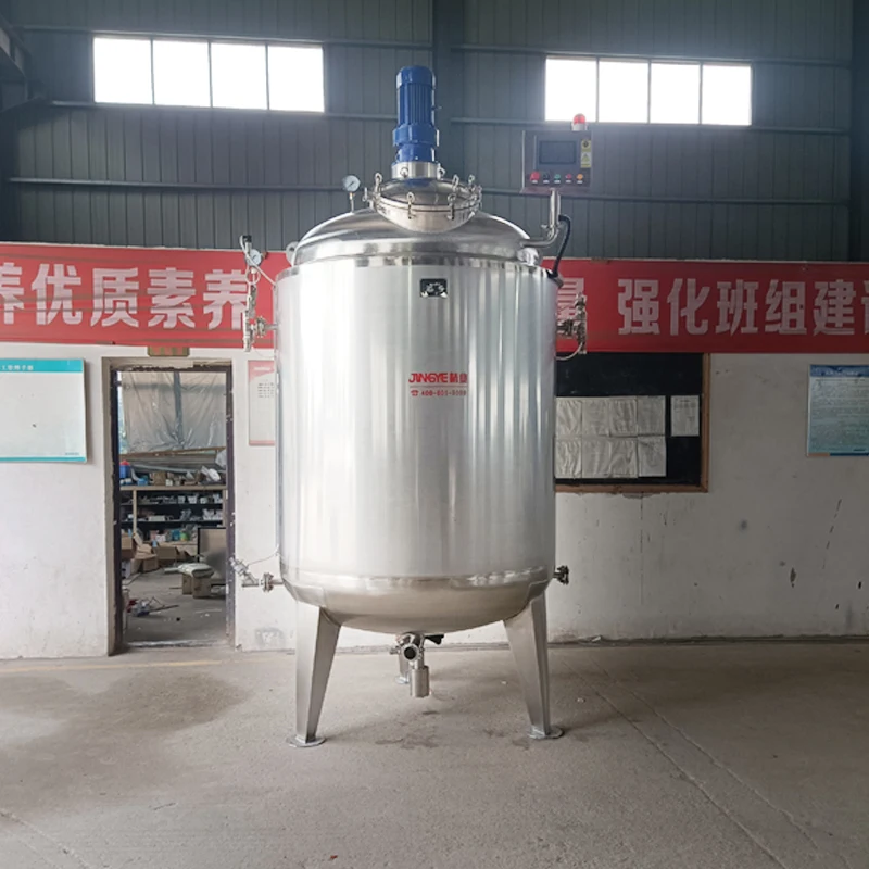 Large capacity stainless steel beverage mixing tank  jam cooking mixer tank corn juice vacuum mixing cooking tank with  CE