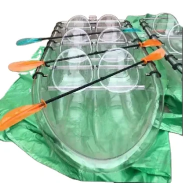 6 people Clear Kayak Crystal Transparent canoe big Boat sailing Glass outdoor rowing family Boat with motor