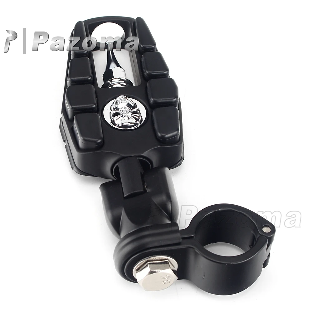 Motorcycle 32mm Footrest Clamp Highway Skull Foot Pegs for Harley Sportster Dyna Street Bob Touring Models