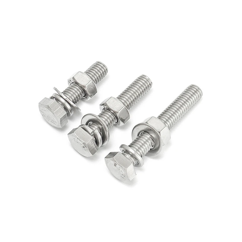 Din933 10.9 Bolts Stainless Steel Screw Bolt for Building Washer SS and Nuts