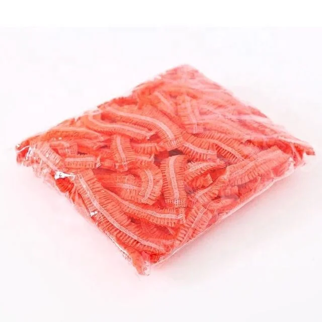 high quality disposable poly hair  salon cover for SPA hotel bathing plastic shower caps