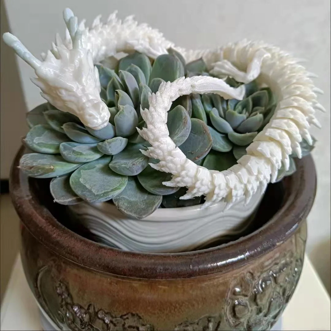 Figure Model Chinese Dragon With Movable Joints 3D Printing Processing of Dragon For Car Interior Decoration