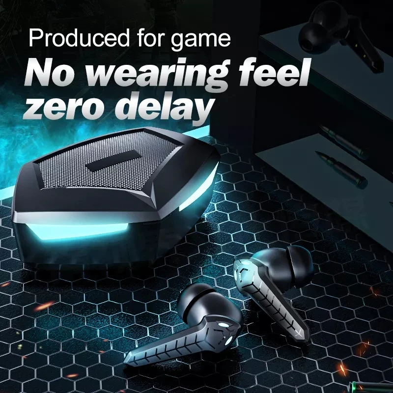 P30 P36 V9 Gaming Wireless Earphones LED Display Headset Zero latency Headphones With Charging Box Waterproof