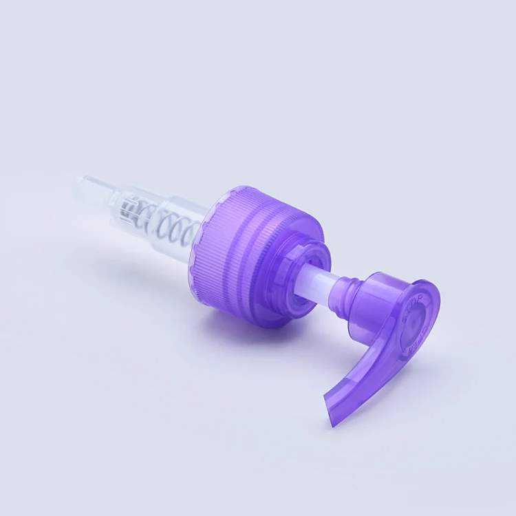New Style 28/410  purple plastic body lotion pump