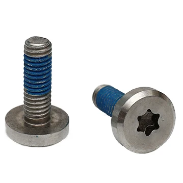 Anti loosing bolt Customized m4 flat head torx stainless steel nylon patch bolt
