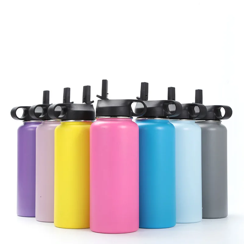 Eco Friendly Double wall insulated vacuum flask flip top army hiking stainless steel water bottle for outdoor sports