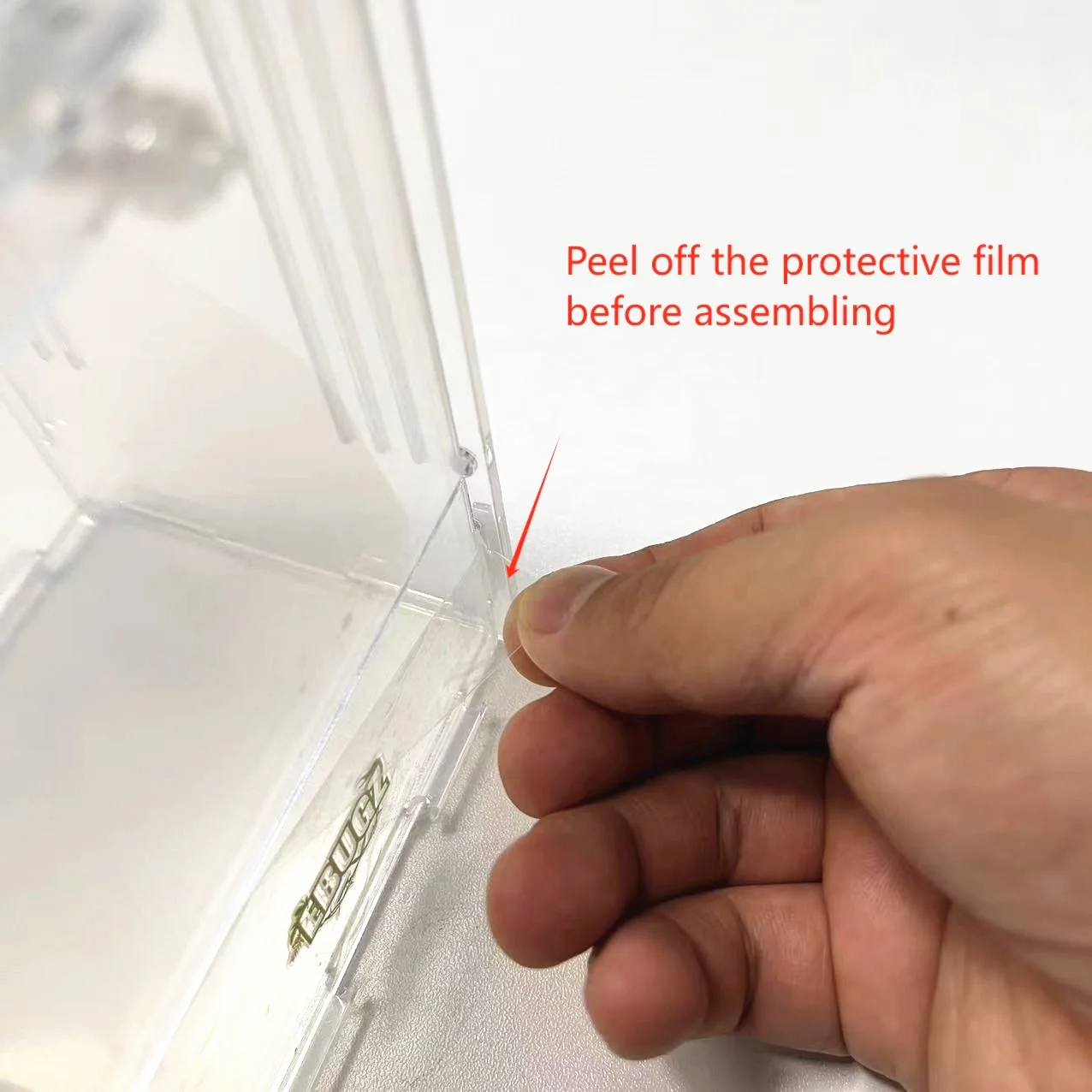 Custom logo factory pmma plexiglass acrylic pet reptile glass terrarium enclosure acrylic reptile terrarium cage with metal net