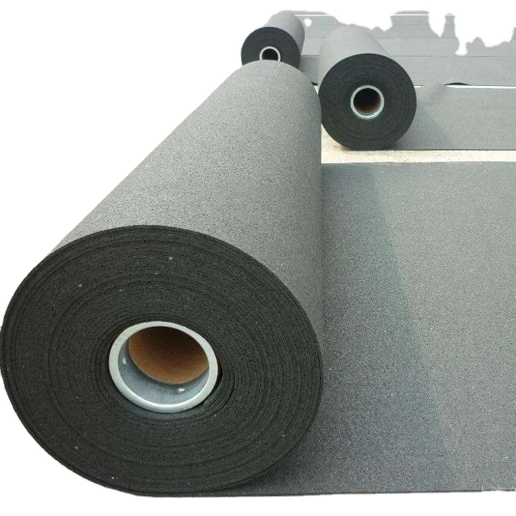 Full black 6mm Rubber Flooring Roll For Gym Use