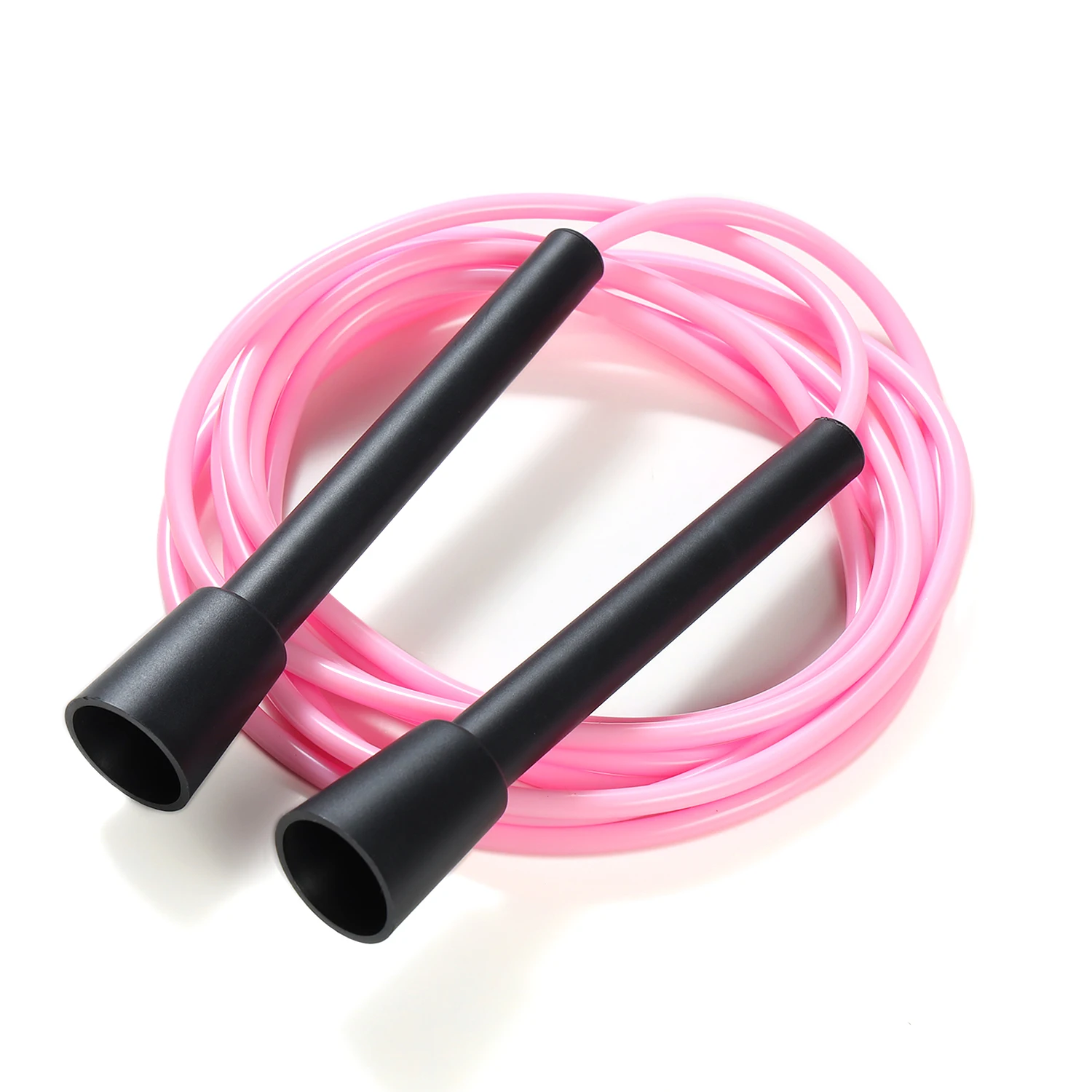 Hot selling customized color Adjustable 5mm pink Pvc Skipping Jump Rope with logo