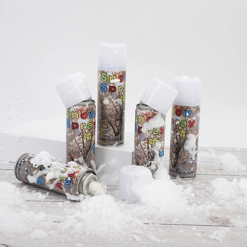 Artificial spray snow colored taiwan snow spray for party