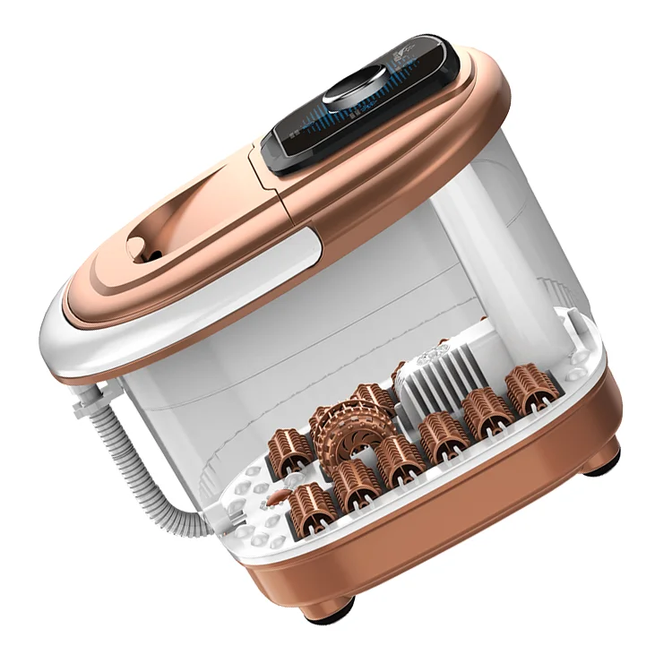 Custom wholesale disinfection 12 self-service roller  heated foot spa bath massager