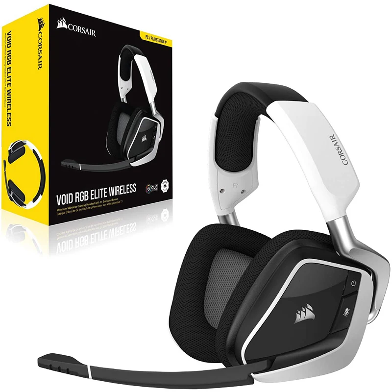 Corsair VOID RGB Elite Wireless Premium Gaming Headset with 7.1 Surround Sound - Discord Certified - Works with PC, PS5 and PS4