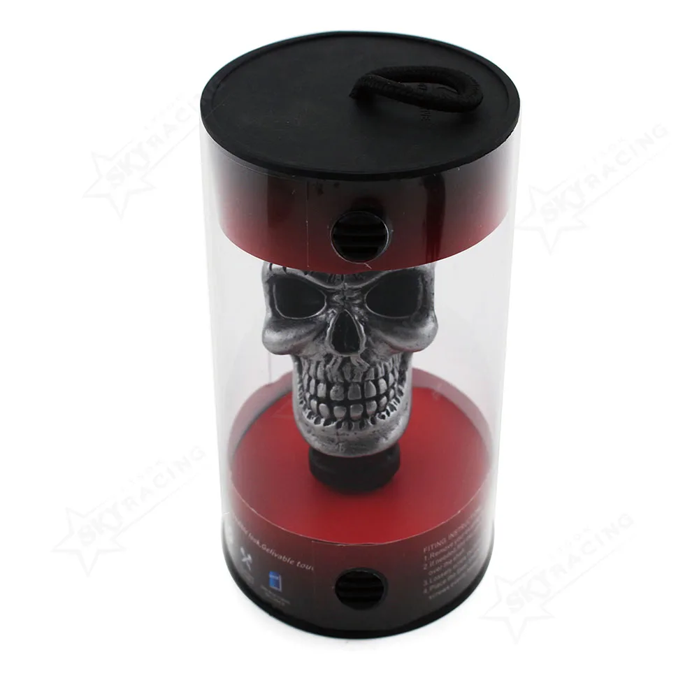Custom personality resin skull shape gear shift knob handle car decoration