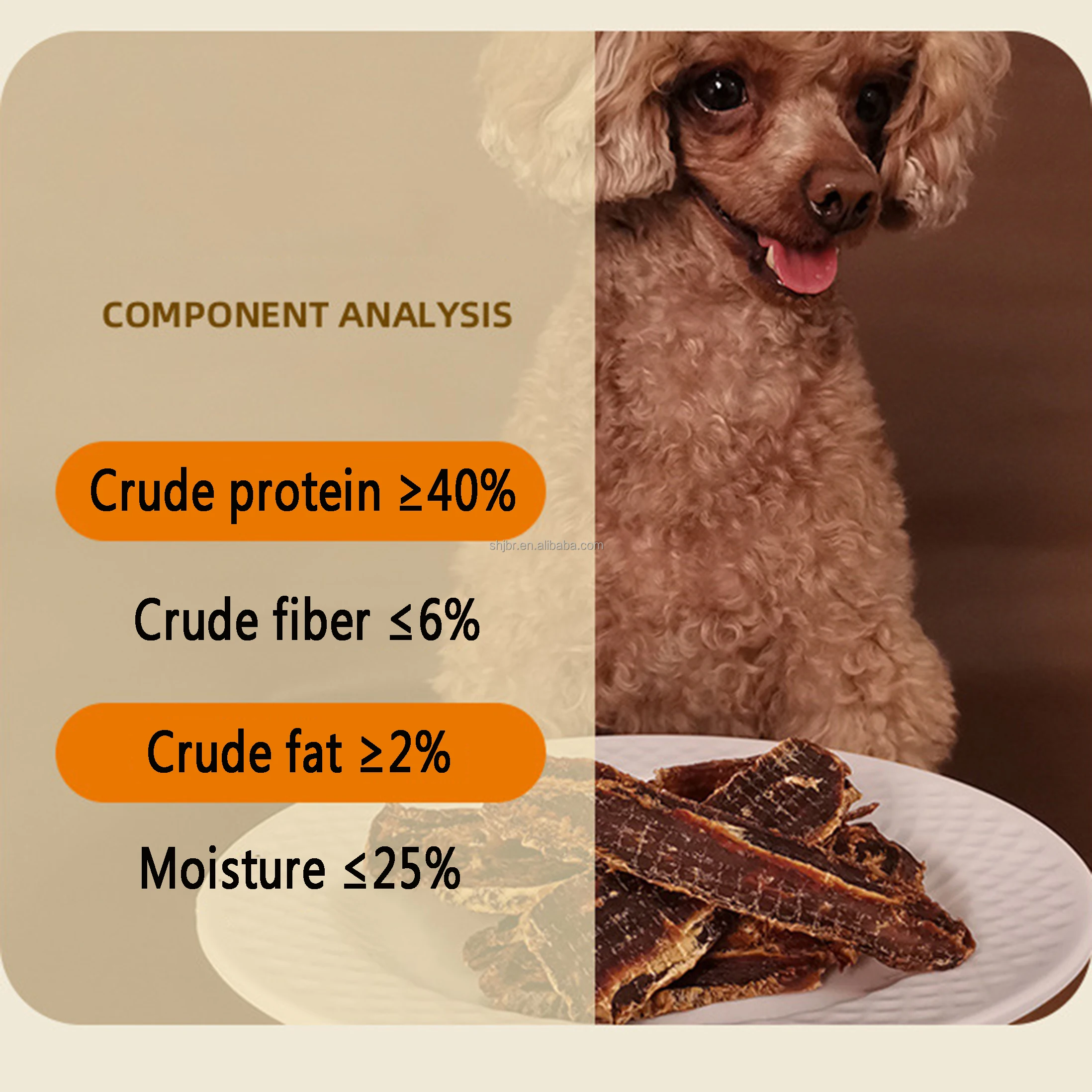 Factory price Dog snack beef slices Pet puppy snack grinding teeth/clean tooth beef jerky pet food wholesale(100g)