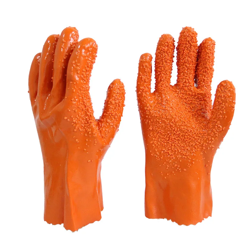 Household / Industrial Anti-slip anti-acid Chemical Oil Resistance Latex Rubber Pvc Safety Gloves