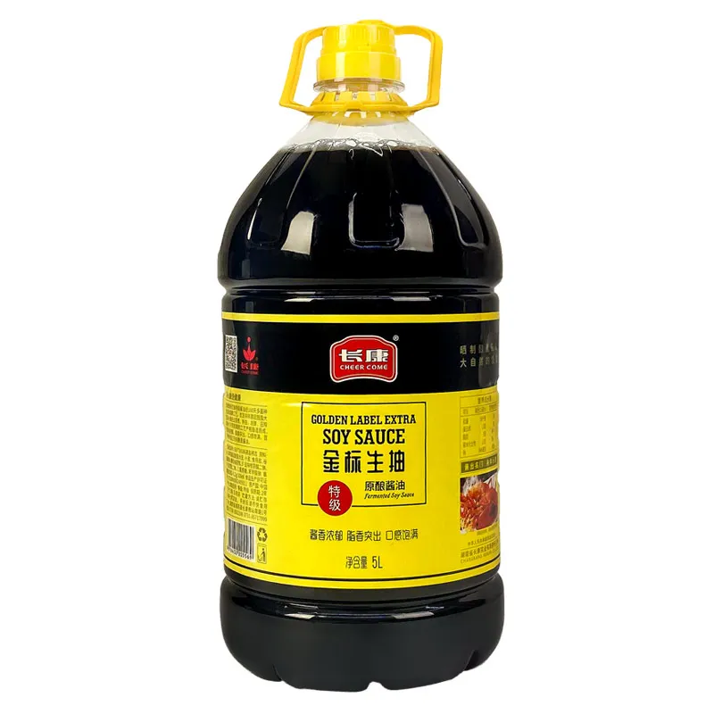 5L Gold  Light Soy Sauce Gluten Free Soy Sauce Concentrate Non-gmo Made In China