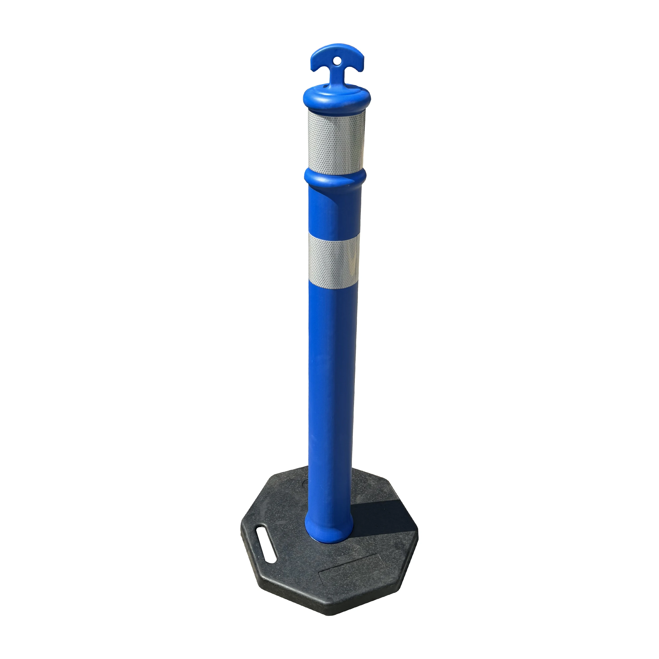 Factory T-Top Warning Post with Reflective Collars Delineator Bollards 6kg 8kg 10kg Rubber Base Traffic Warning Products