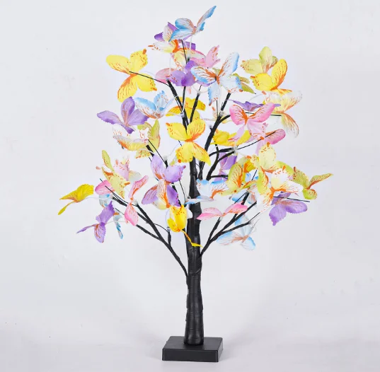Newish Table Desk Decor For Bedroom Indoor tree Light butterfly Blossom Night Light 60cm battery box