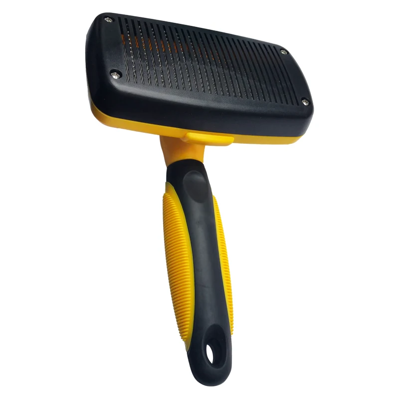 Самоочищающаяся щетка для вычесывания, инструмент для ухода, мягко удаляет рассыпчатое нижнее покрытие для домашних животных