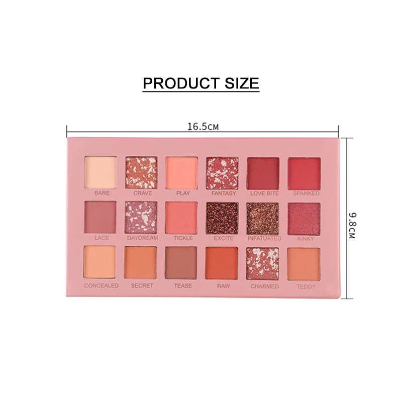 Private Label High Pigmented Eye Shadow 18 Colors Matte Glitter Eyeshadow Pallet Customize100% vegan/cruelty free