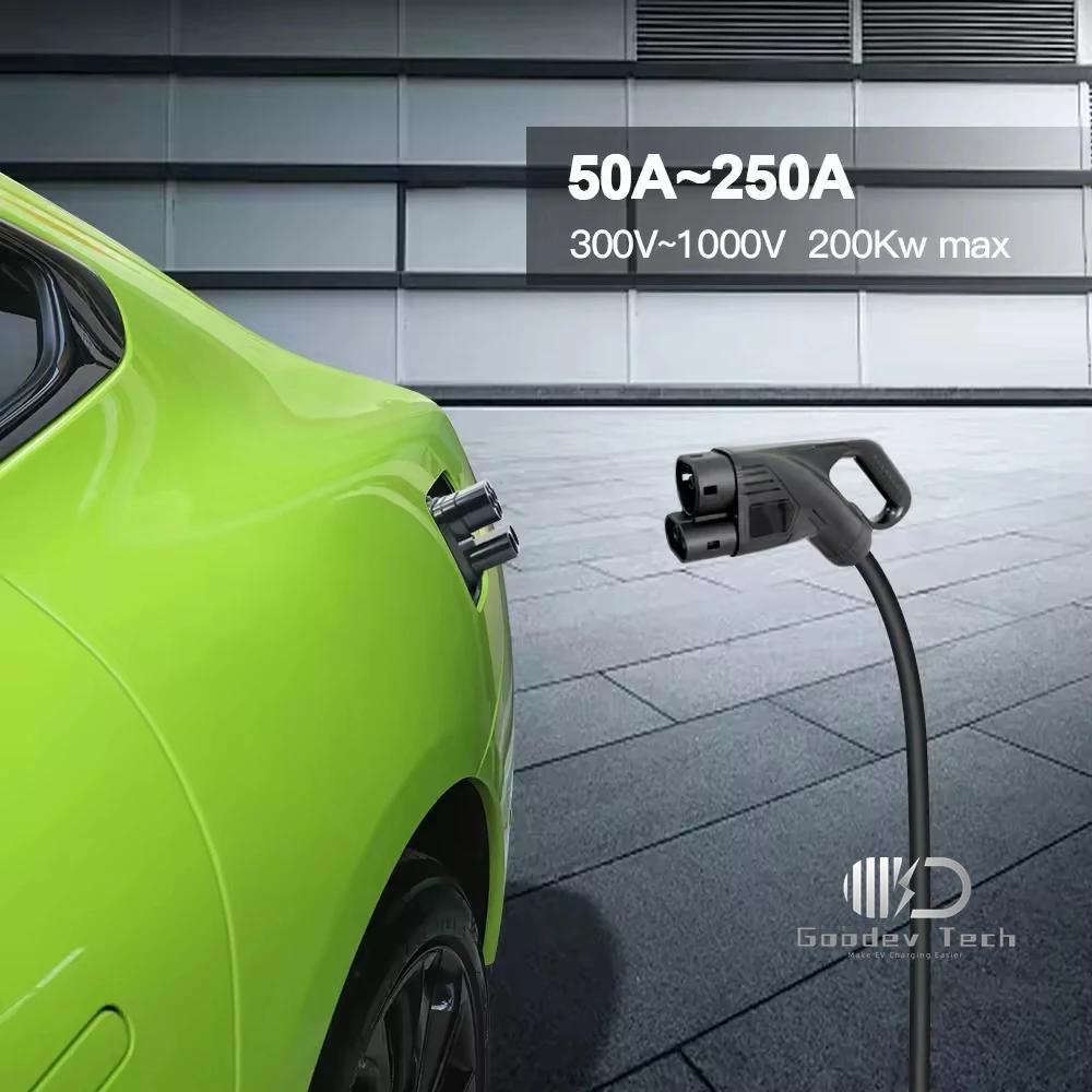 CCS2 to CCS1 EV Connector 200A 250A DC 250KW 1000V DC Charging Adapter Fast Charging CCS2 To CCS1 Adapter