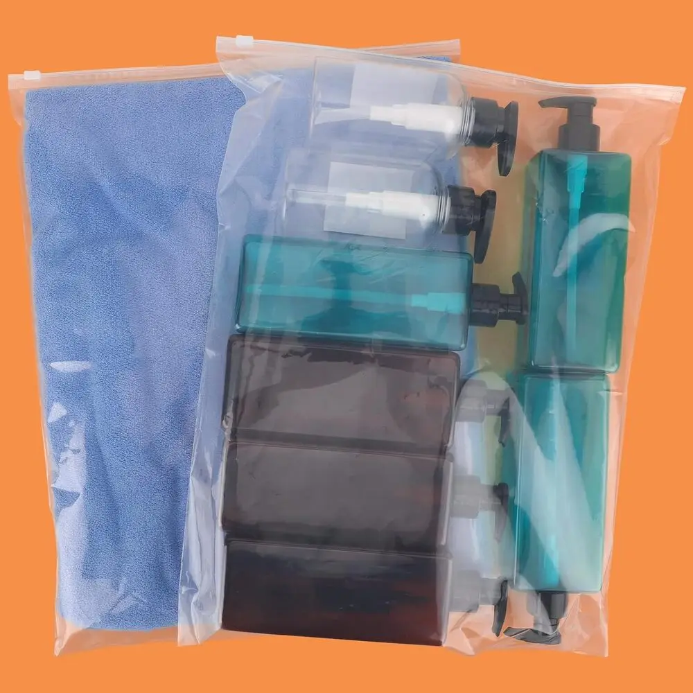 Frosted Transparent Plastic Bag with Air Hole through Zipper Dust-proof Waterproof Clothing Underwear Shoes Socks Fur Packaging