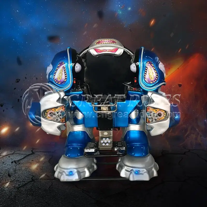 Children Battery Operate Fight Machine  Amusement Rides Walking Battle King Electric Walking Robot Ride for Sale