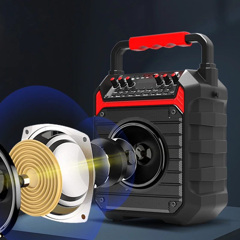 Foreign trade style outdoor wooden audio speaker DJ stage K song Bluetooth audio charging high power audio