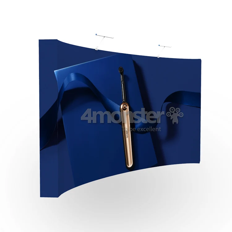 Hot Sale High-end aluminum trade show stand 10 ft curved pop up display