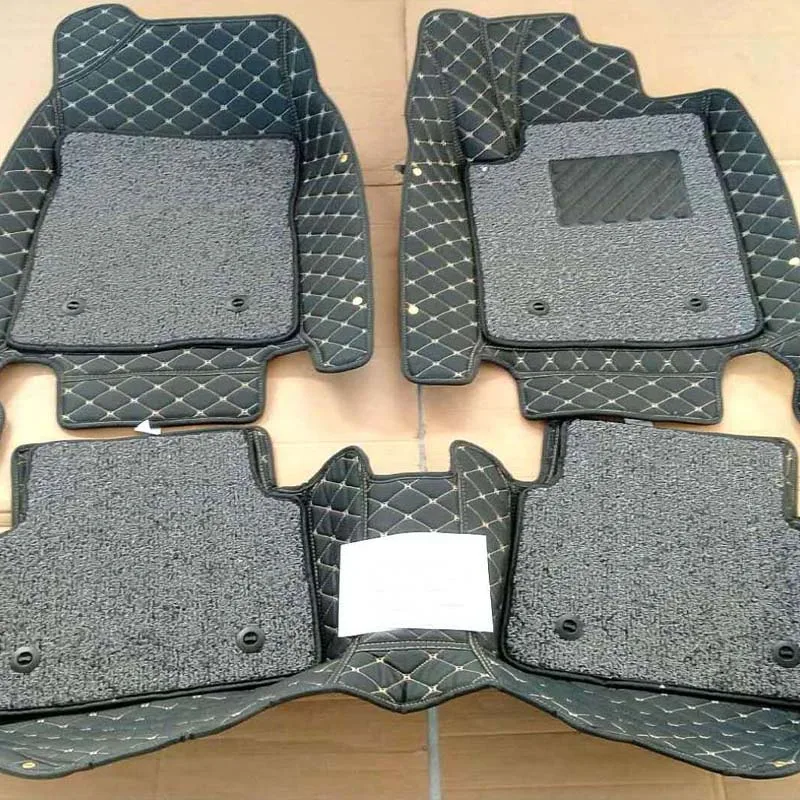 Wholesale production car floor mats leather carpet 2021 Hot Sale Car interior decoration accessories universal car mat
