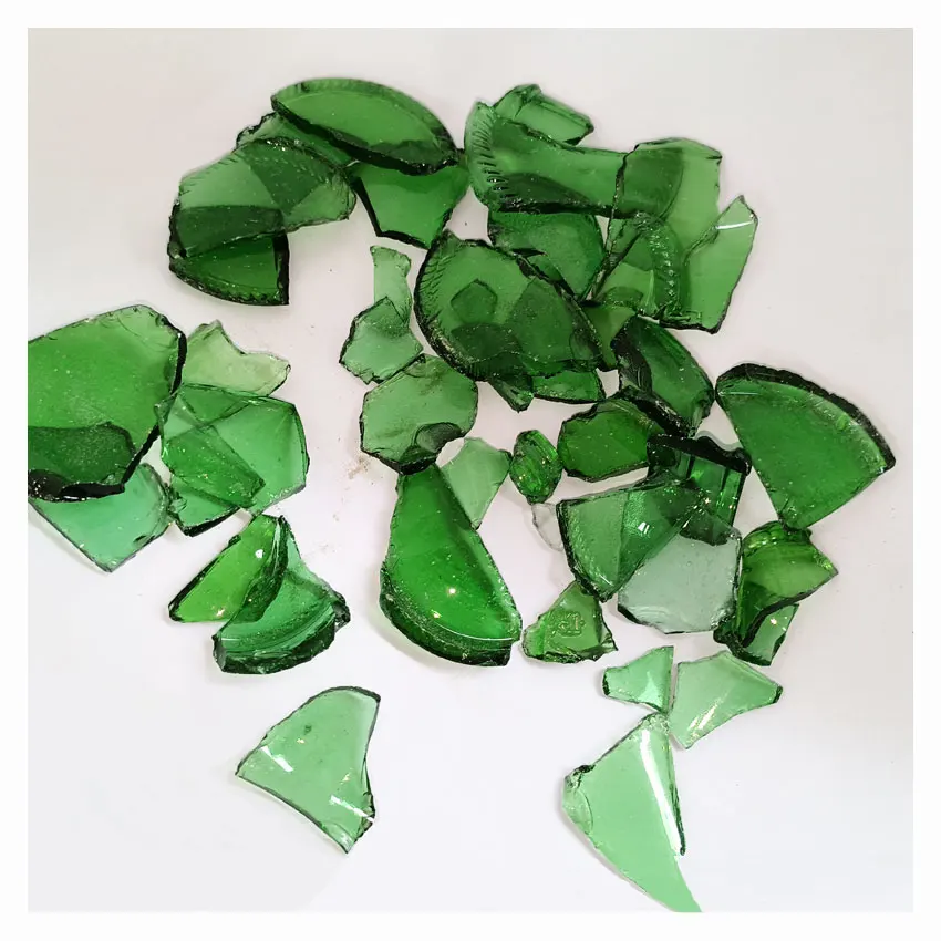 Glass Manufacturer Broken Glass Bottle Scrap Green Recycled Glass Cullet for Sale