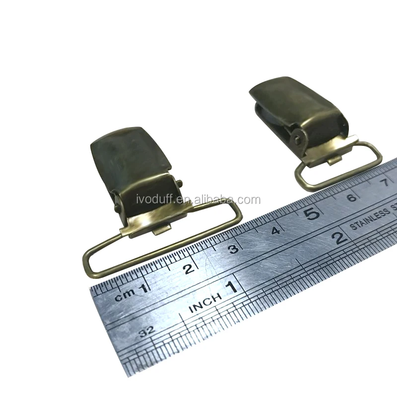 Античный латунный зажим для пустышки Ivoduff, Заводская поставка, OEM металлические зажимы для подтяжек, ленточные зажимы