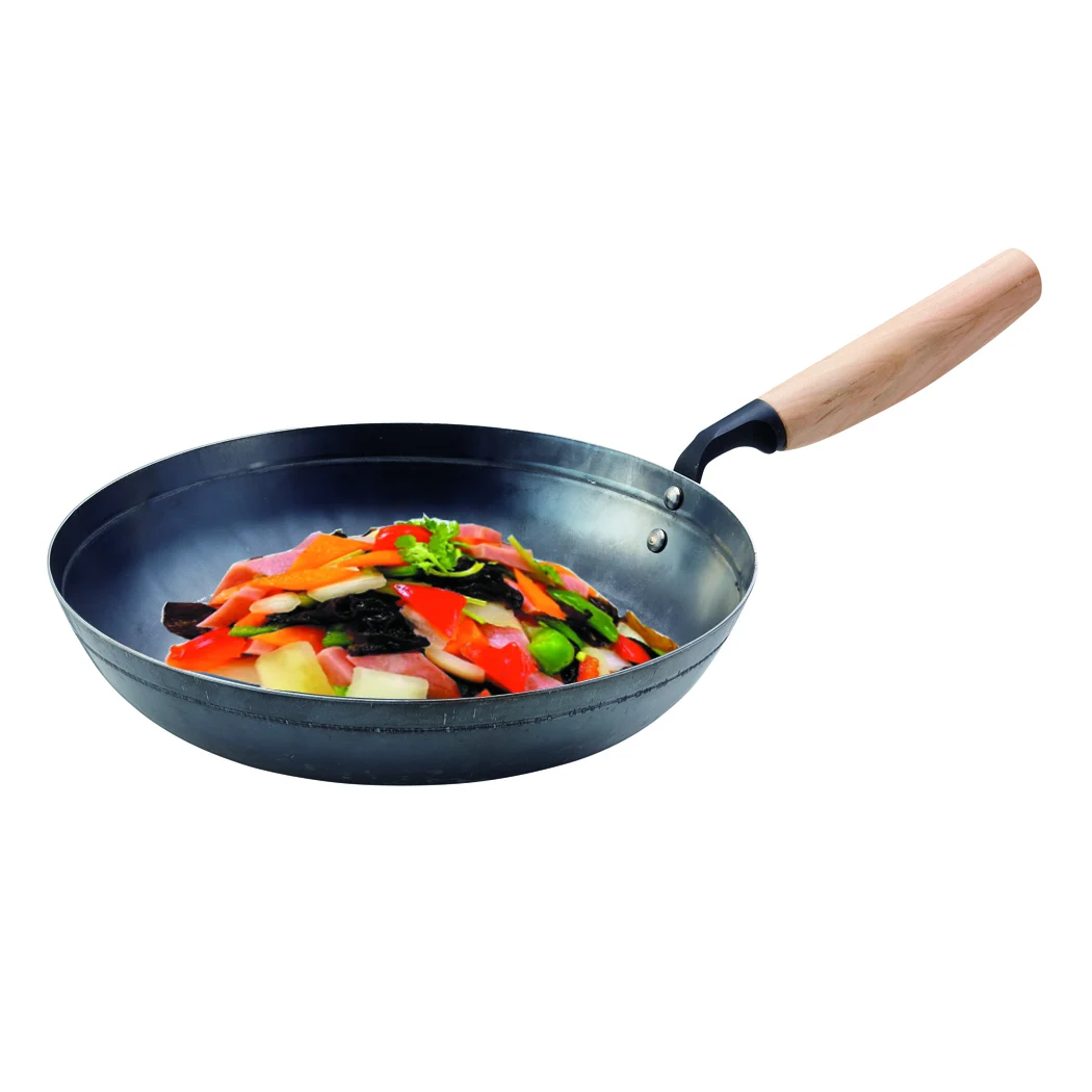 Japanese High Quality 24-28cm hammer forged steel Fry Pan hand made in Japan