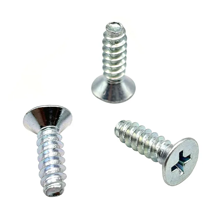 304 Stainless Steel Cross Groove Countersunk Head Flat Tail Thread Formed Self Tapping Screw