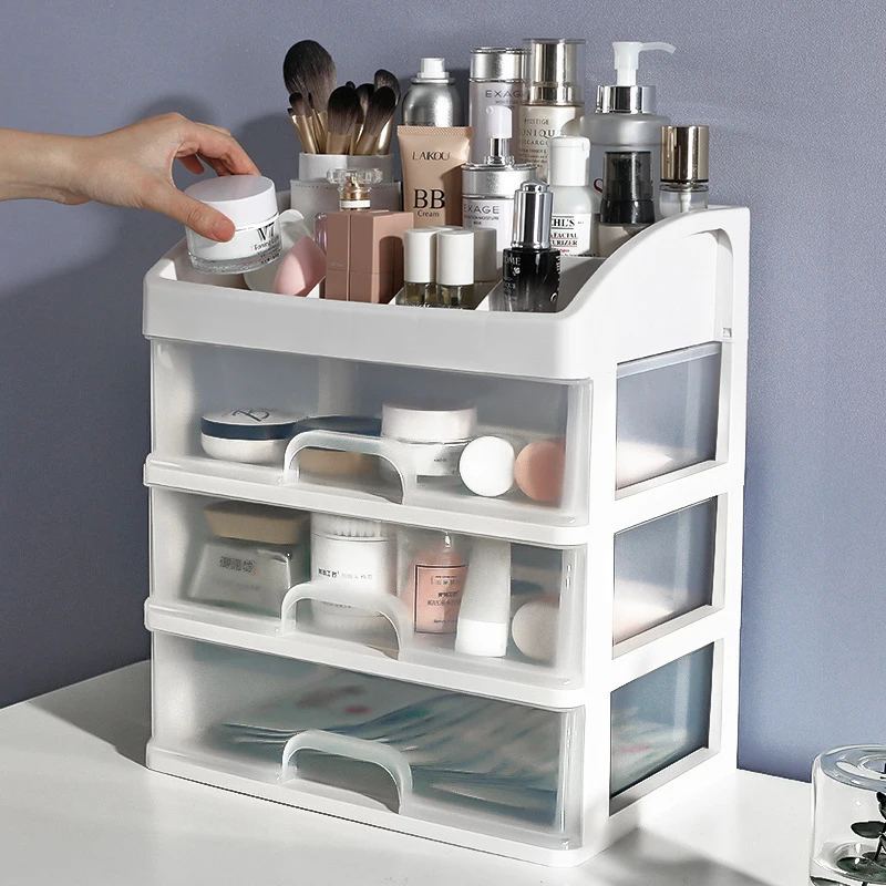 Storage drawer PP  transparent   Desktop storage box  for cosmetics and daily sundries   plastic cosmetic storage