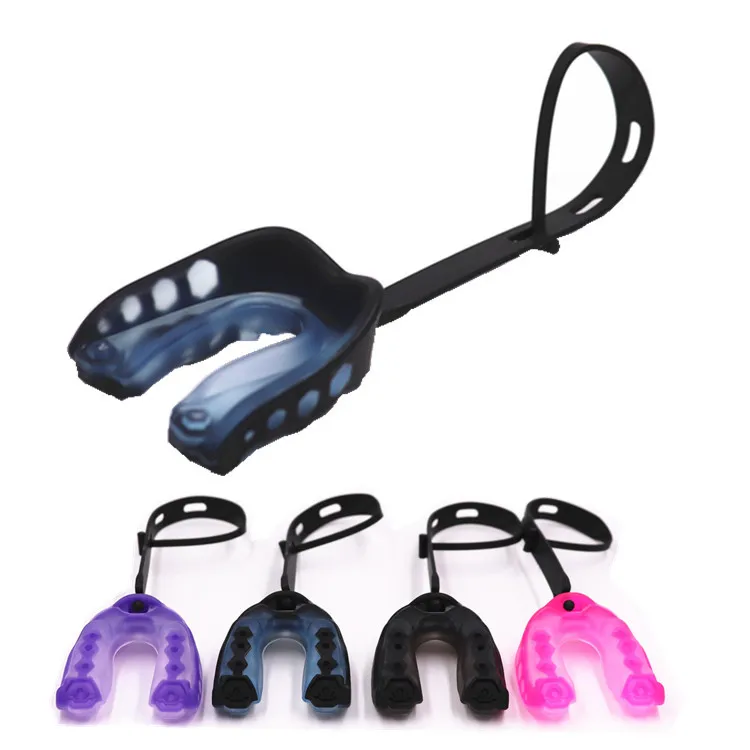 Non-toxic MMA gum shield American football rugby Thai boxing Taekwondo wrestle tooth protective mouth guard with hanging strap