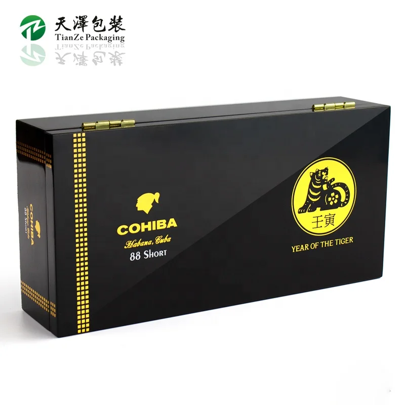New Design Luxury Cigar Box Cigar Storage Case High glossy Wooden Cigar Humidor
