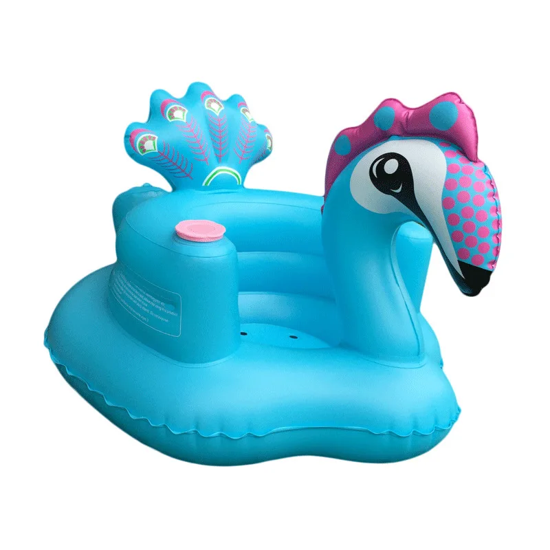 Infant Toddler Cartoon Animal Seat Chair Kids PVC Inflatable Dining Bath Seats Baby Portable Play Game Mat Sofas