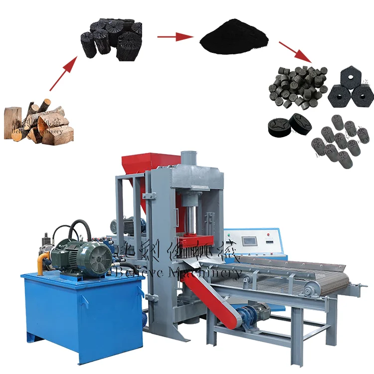 Full Set Charcoal Machine Compressed Coal Production Line Charcoal Machine Maker Manufacturing Plant