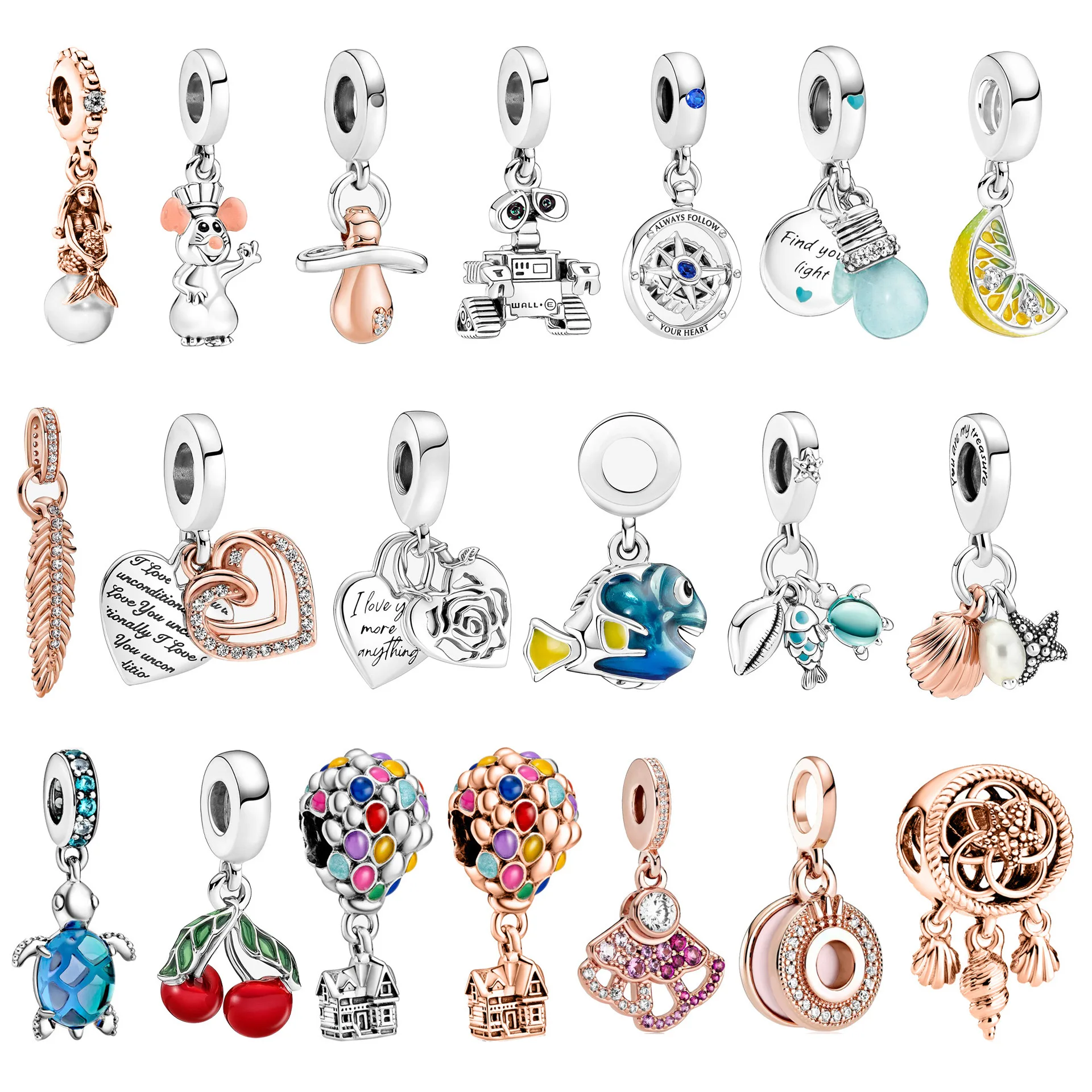 Pan dora популярные Мультяшные бусины подвеска аксессуары для шнурков 925 серебряная в виде черепахи рыбки большие отверстия бисерные браслеты