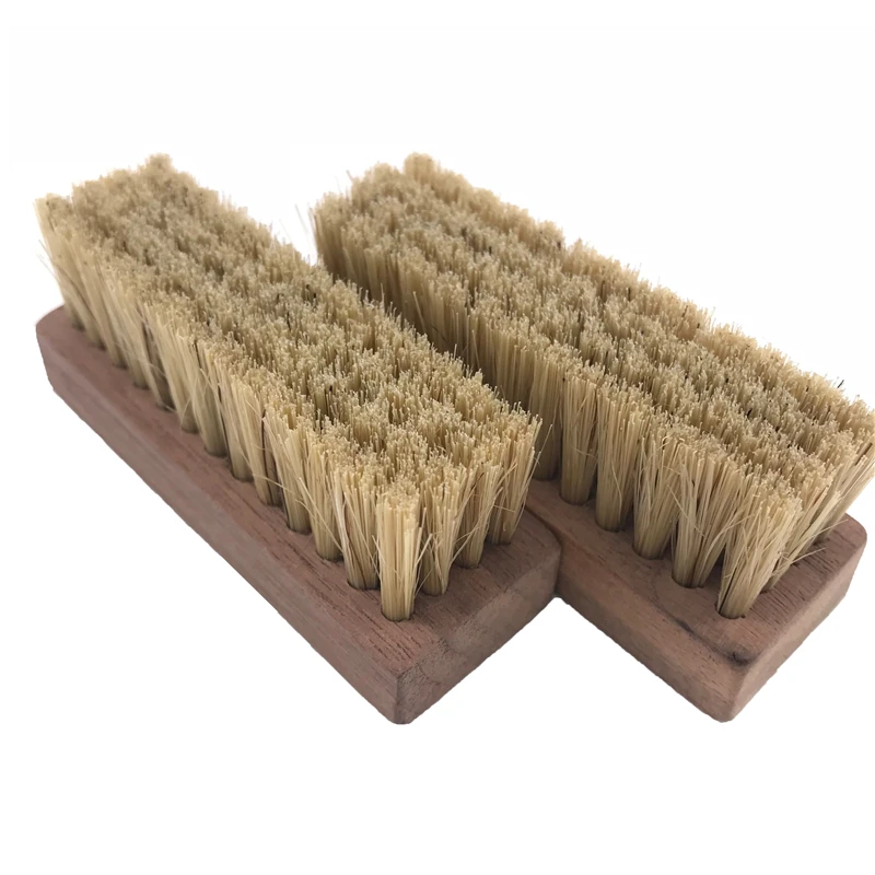
Premium Natural Walnut Wood Handle Soft Hog Hair Bristle Shoe Brush for Cleaning Leather Suede 