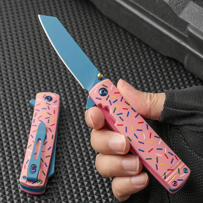 High quality 3D printing handle sharp portable tactical EDC small folding pocket knife for outdoor
