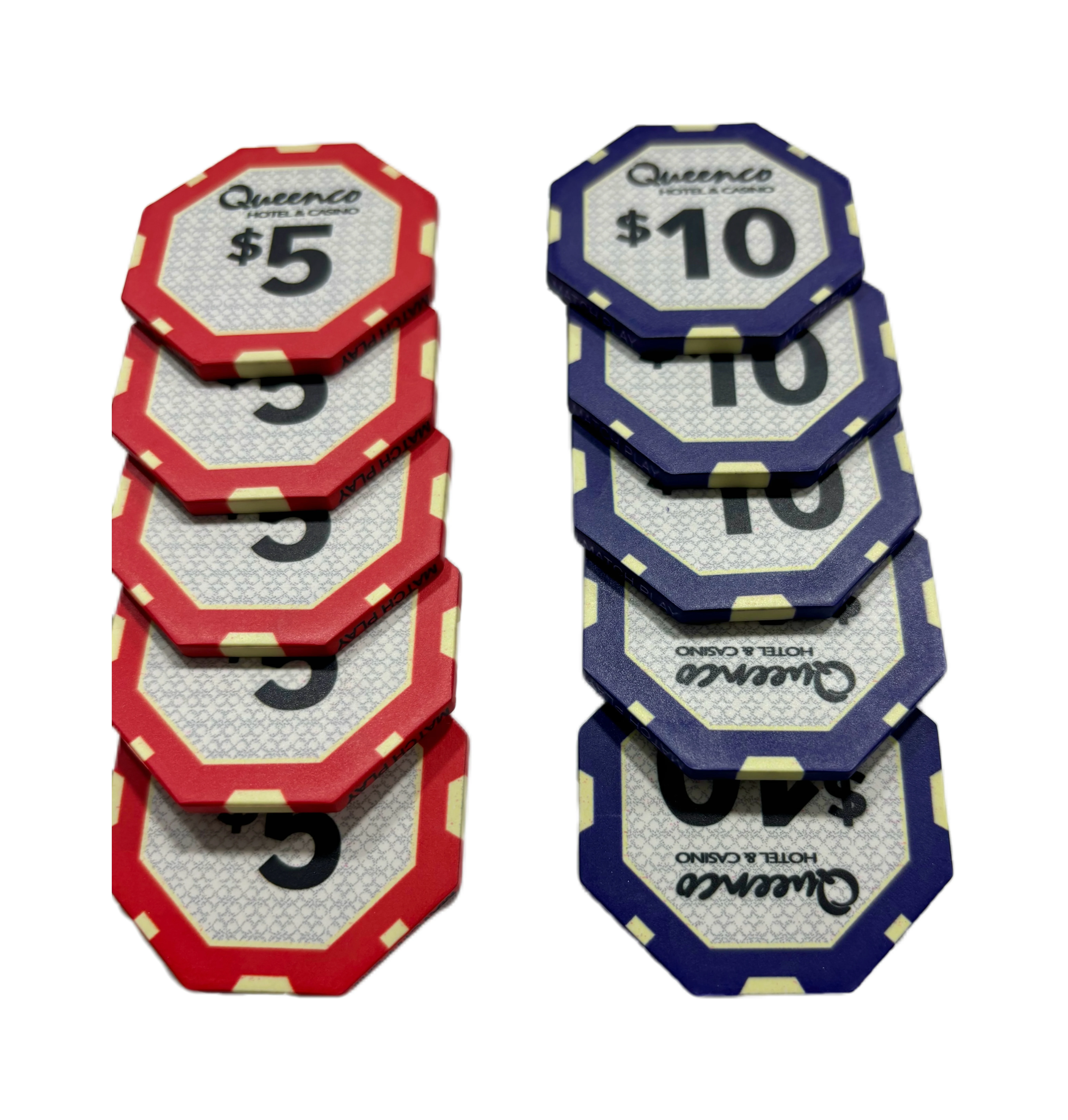 Hot Selling Customization 44 MM New Ceramic Octagonal Poker Chip For Casino Gambling Game