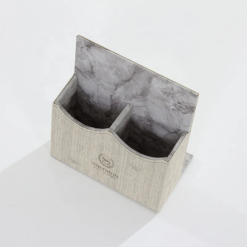 Customizable  luxury design Guest Room Amenities leather products with customized logo for high-end hotels