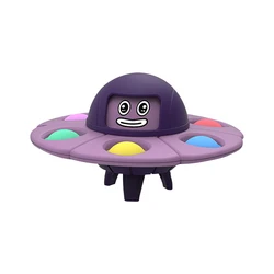 kids interactive toys Anti Anxiety finger Mini UFO top spinner flying Fidget toy