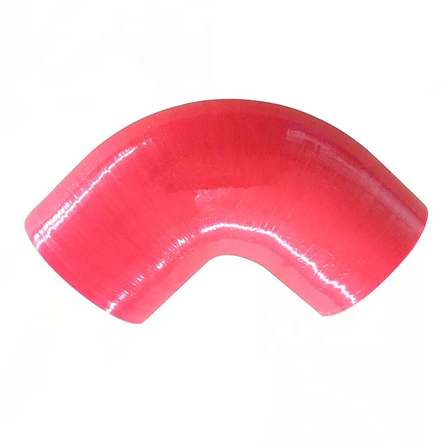 2022 Auto parts 3.5 inch 90 degree silicone rubber hose 90mm red silicon hose pipe from Wolun