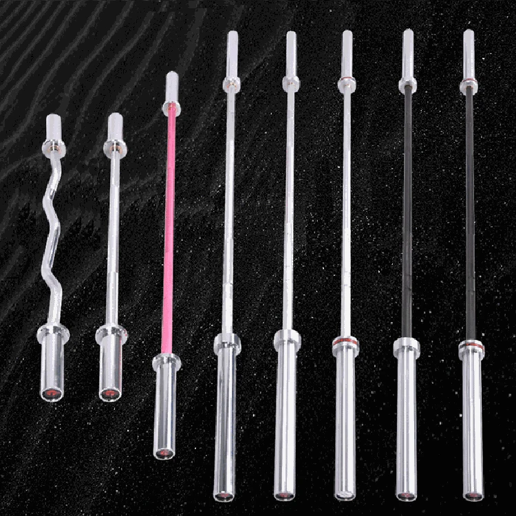 
Different load bearing barbell weight lifting bar chrome 2.2 m 