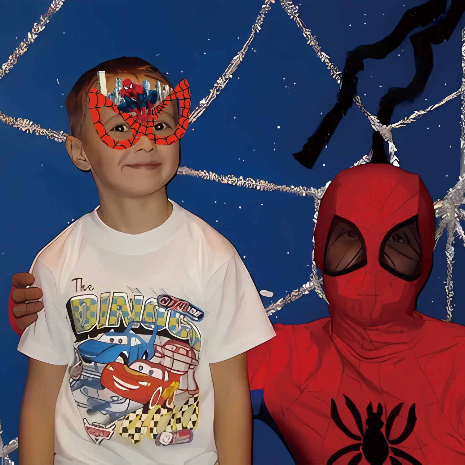 Spider-Man Marvel Heroes Boys Party Decoration Set Kids Eyeglasses Birthday Photo Decoration Party Customized Service